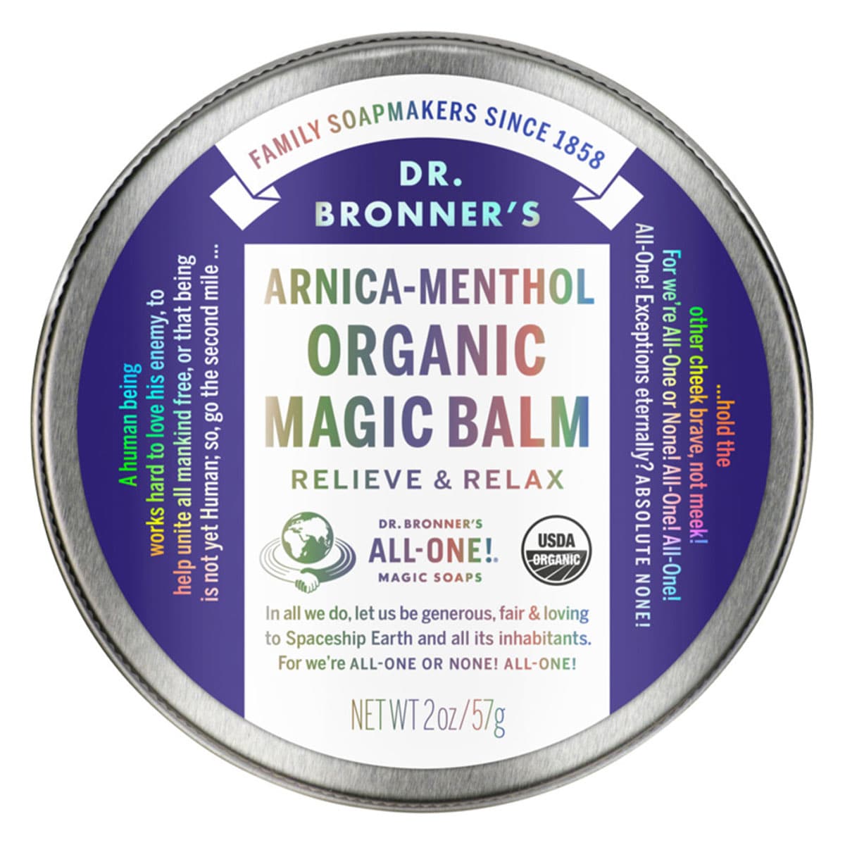 Dr Bronner's Arnica Menthol Organic Magic Balm 57g