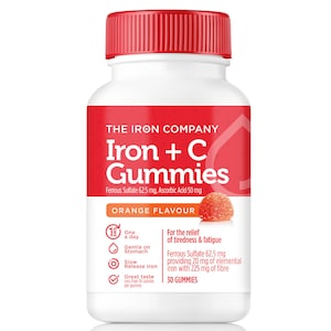 The Iron Company Iron Gummies + Vitamin C Orange 30 Pack