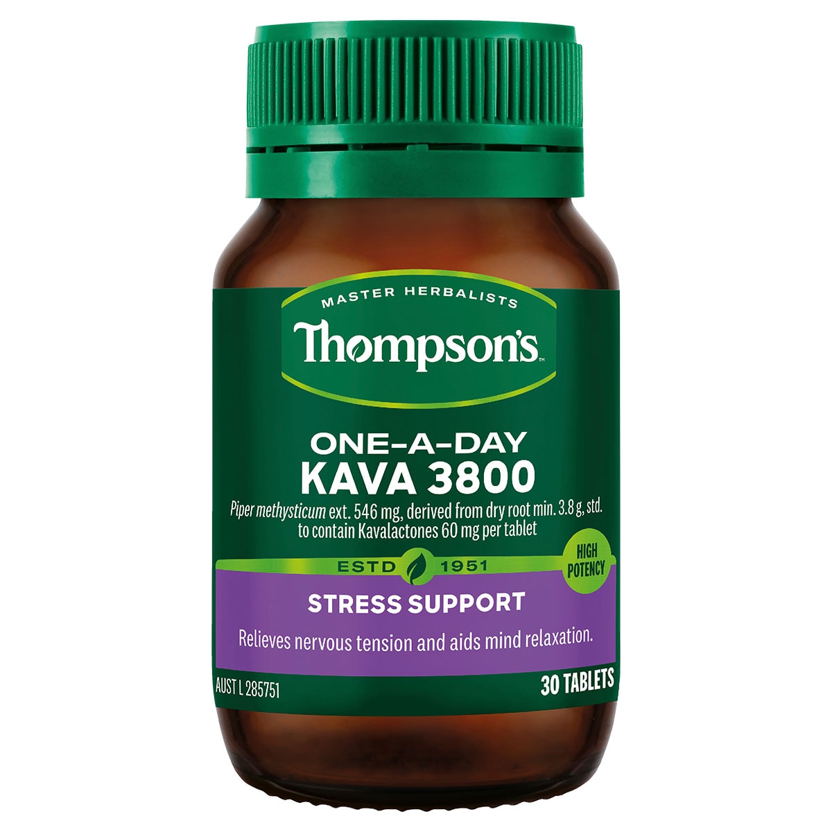 Thompsons One a Day Kava 3800mg 30 Tablets