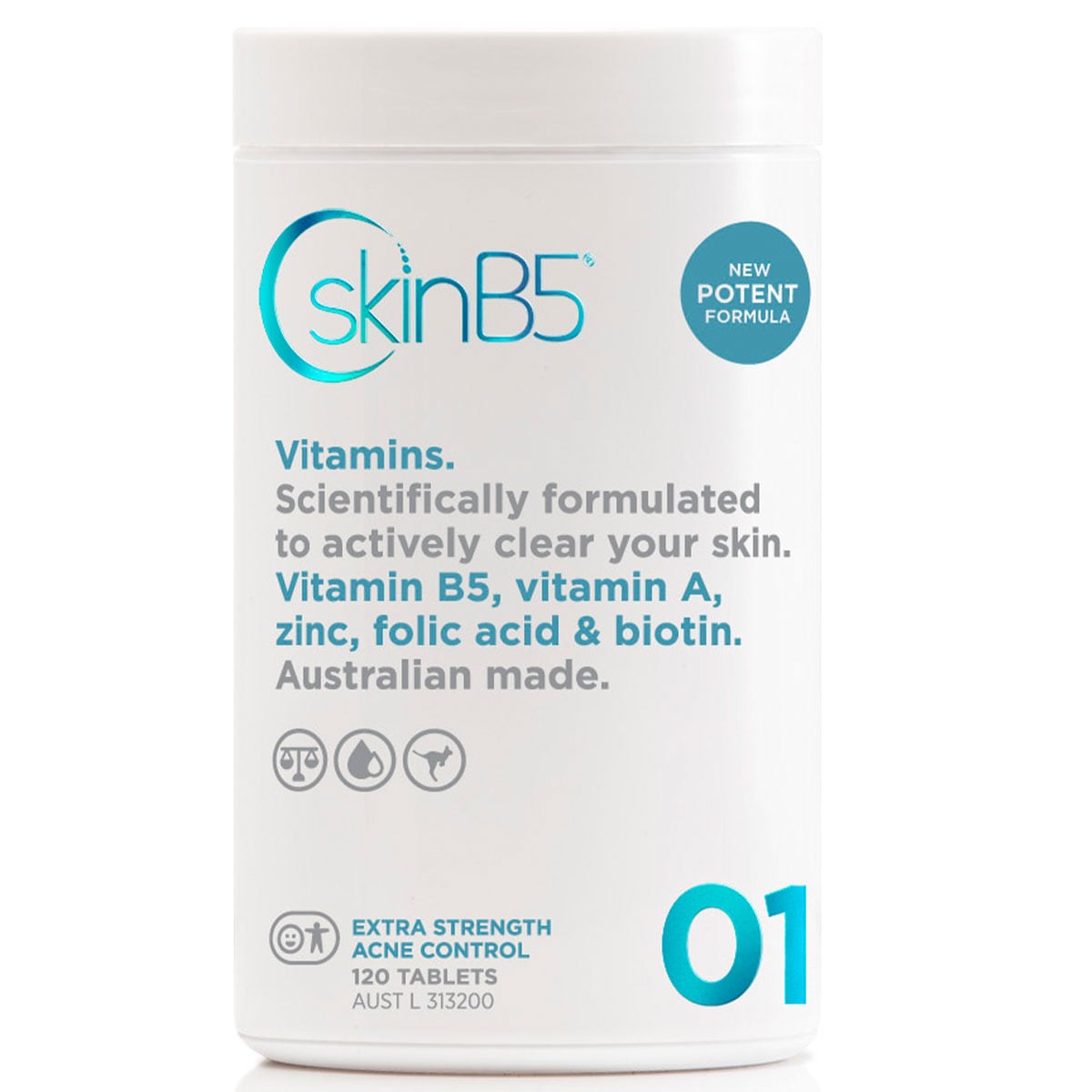 SkinB5 Extra Strength Acne Control Vitamins 120 Tablets