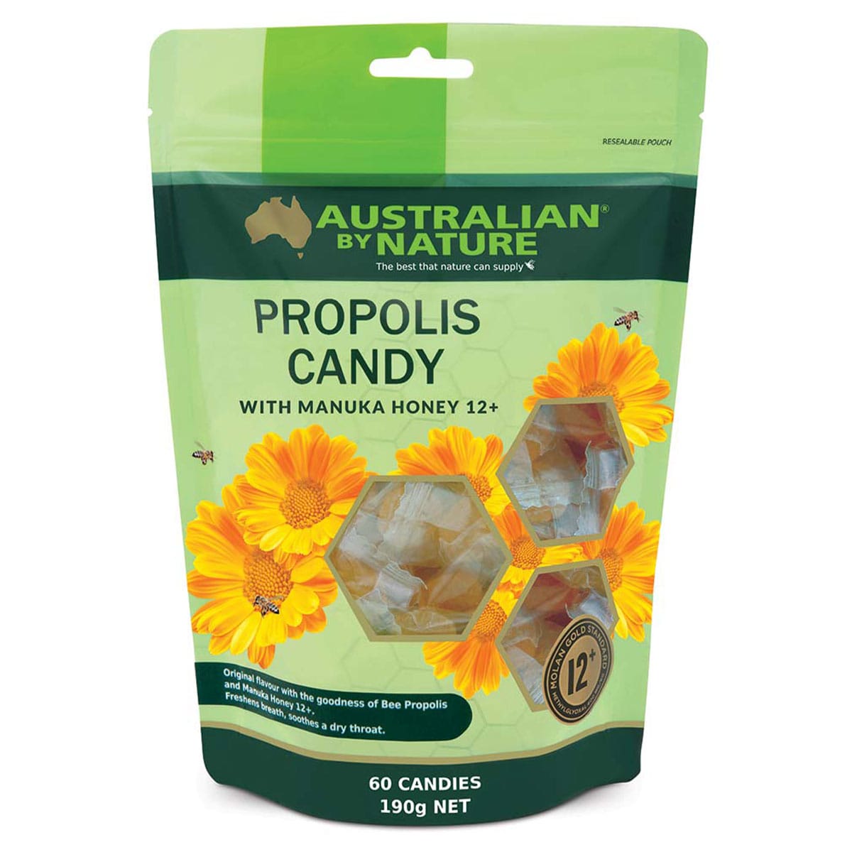 Australian by Nature Propolis Candy with Manuka Honey 60 Candies Australia