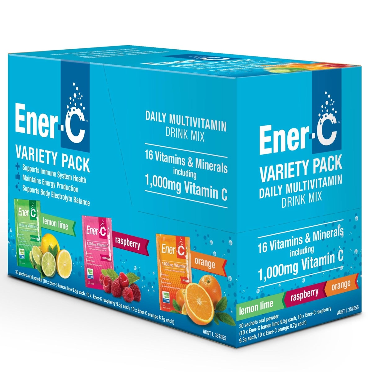 Ener-C Variety Pack Multivitamin Drink Mix 30 Sachets Australia