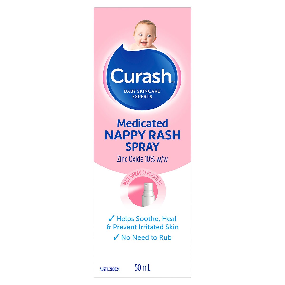 Curash Baby Medicated Nappy Rash Spray 50ml