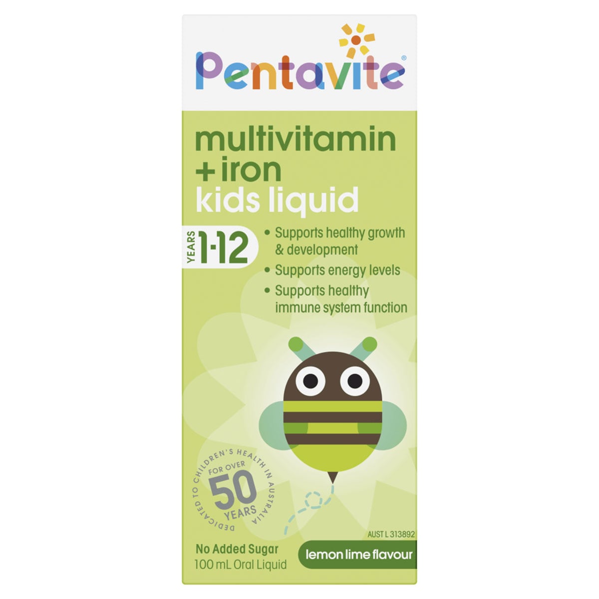 Pentavite Kids Multivitamin + Iron Liquid 100ml
