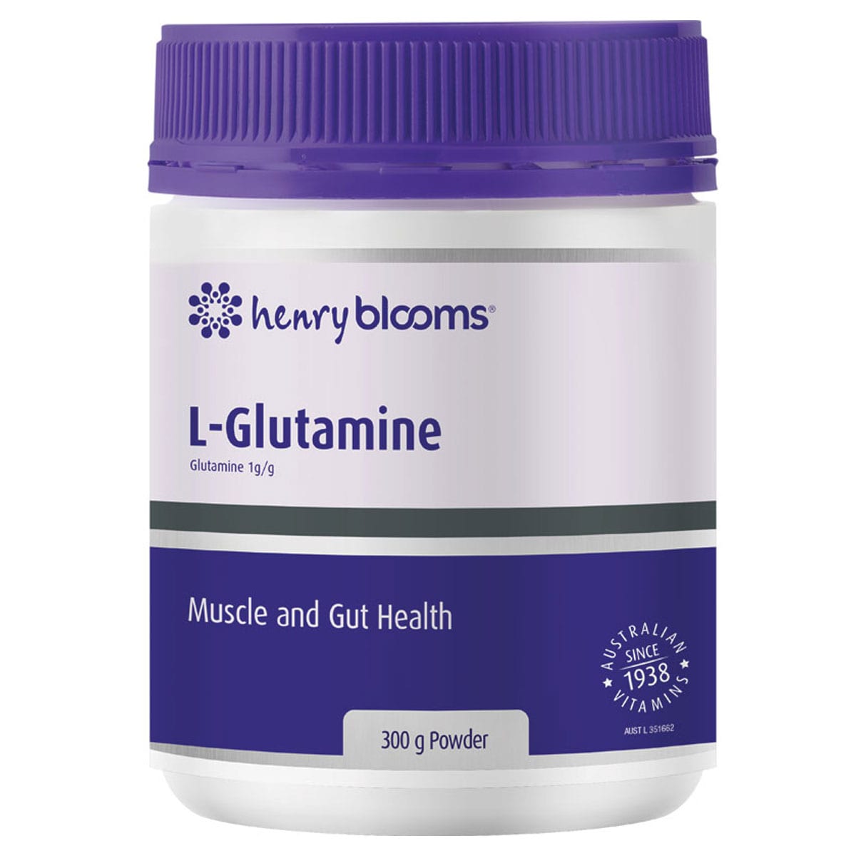 Henry Blooms L-Glutamine Powder 300g Australia