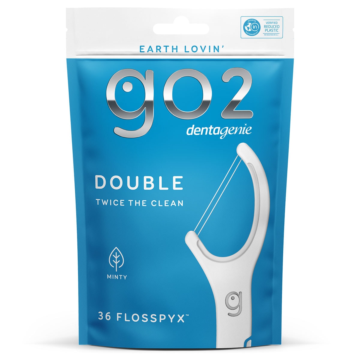 GO2 Dentagenie Double Flosspyx Minty 36 Pack