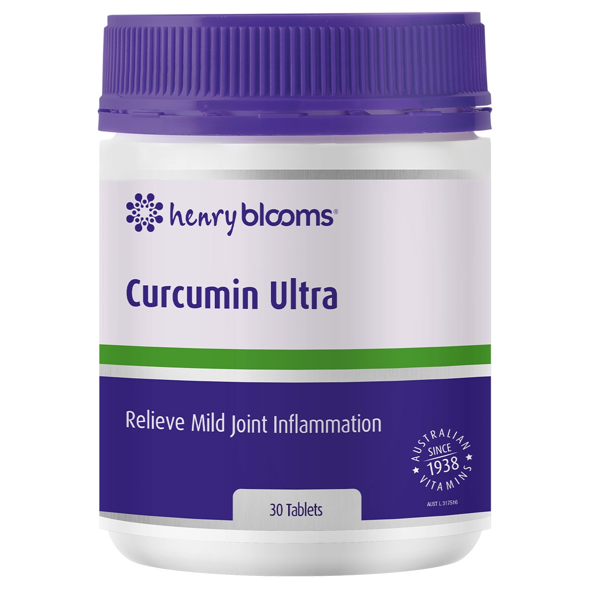 Henry Blooms Curcumin Ultra 30 Vege Tablets | Healthylife Australia