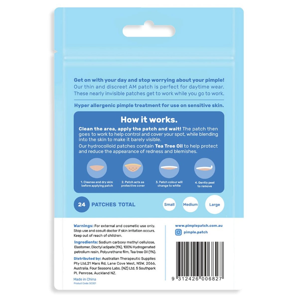 Skin Control Pimple Patch AM Daytime 24 Pack