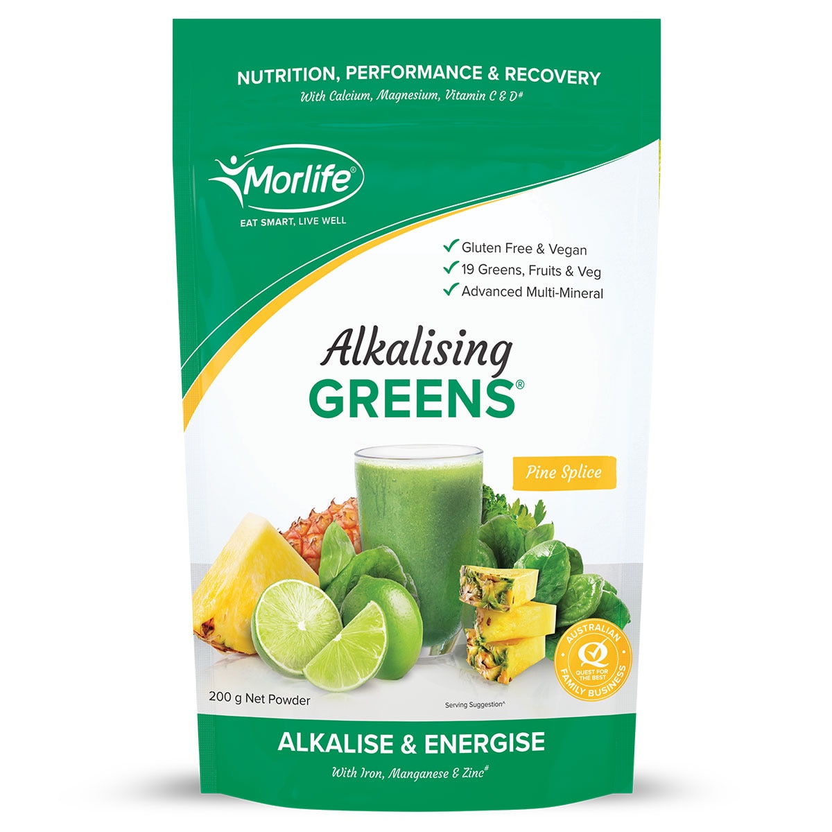 Morlife Alkalising Greens Pine Splice 200g