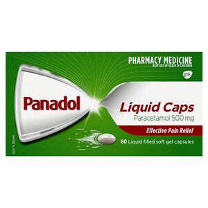 Panadol Liquid Caps Pain Relief 80 Soft Gel Capsules