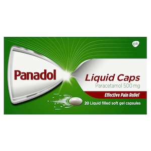 Panadol Liquid Caps Pain Relief 20 Soft Gel Capsules