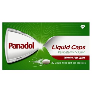 Panadol Liquid Caps Pain Relief 20 Soft Gel Capsules