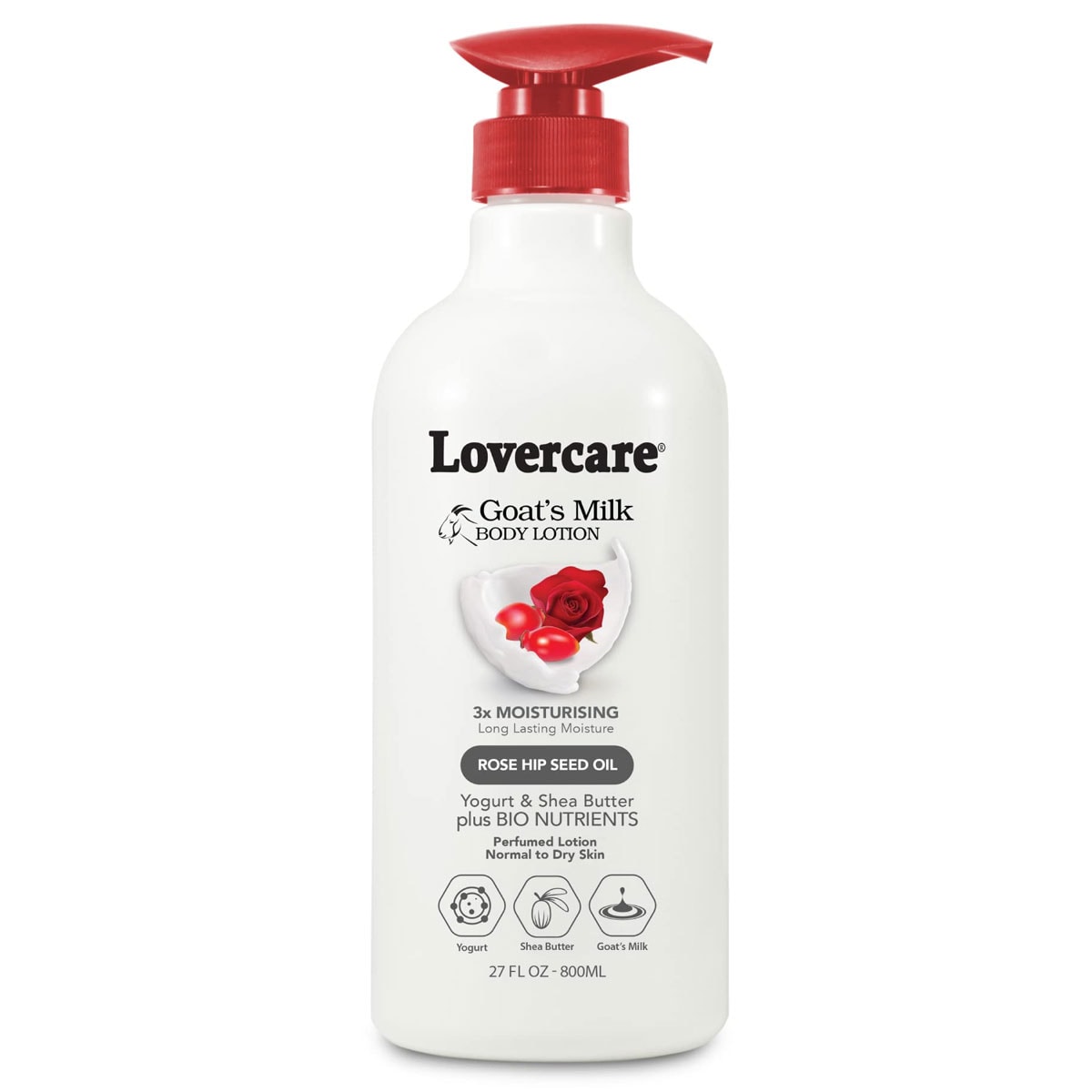 Lovers Care Goats Milk Body Lotion Rosehip 800ml