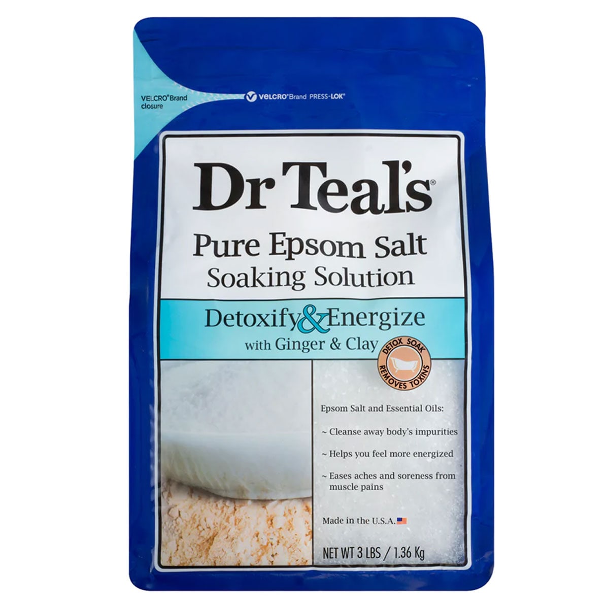 Dr Teals Epsom Salt Ginger & Clay 1.36kg