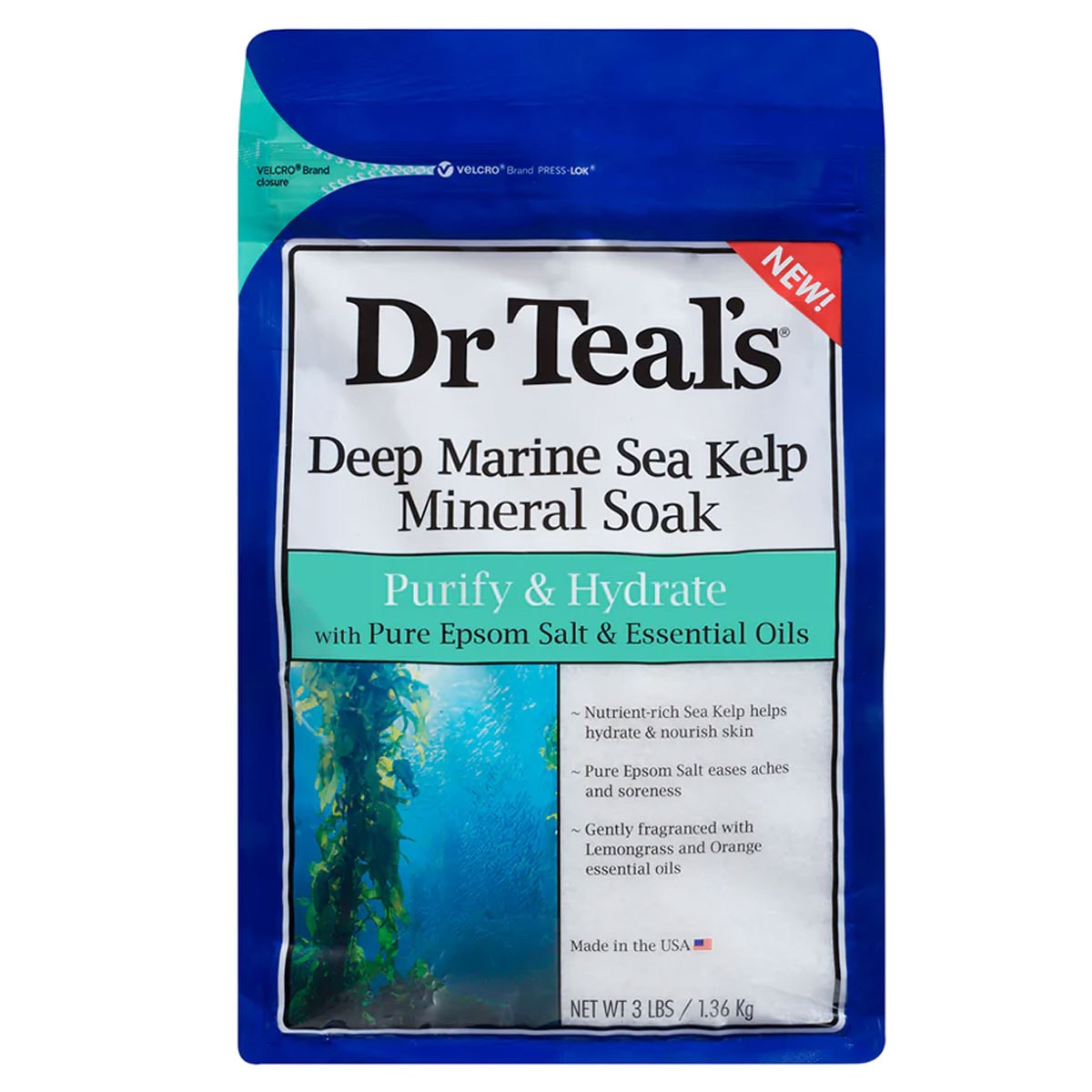 Dr Teals Epsom Salt Deep Marine Sea Kelp 1.36kg