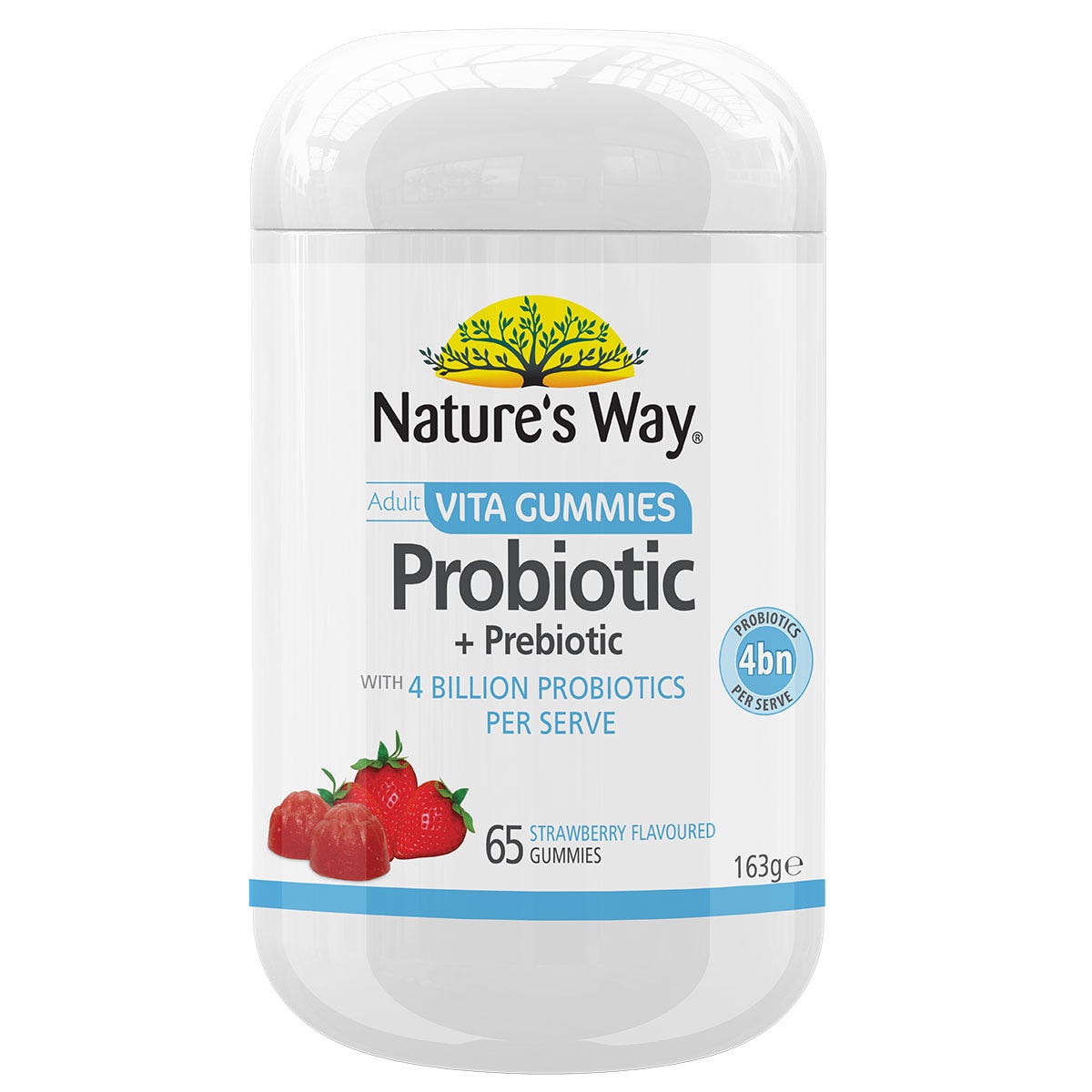 Natures Way Adult Vita Gummies Probiotic + Prebiotic Sugar Free 65 Pack Improved