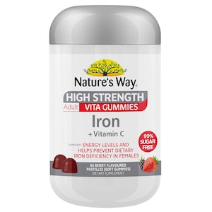 Natures Way High Strength Adult Vita Gummies Iron + Vitamin C 65 Pack