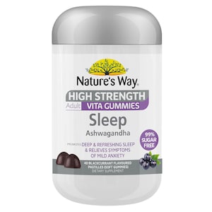 Natures Way High Strength Adult Vita Gummies Sleep Ashwagandha 40 Pack