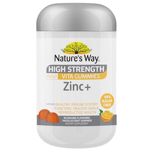 Natures Way High Strength Adult Vita Gummies Zinc+ 60 Pack