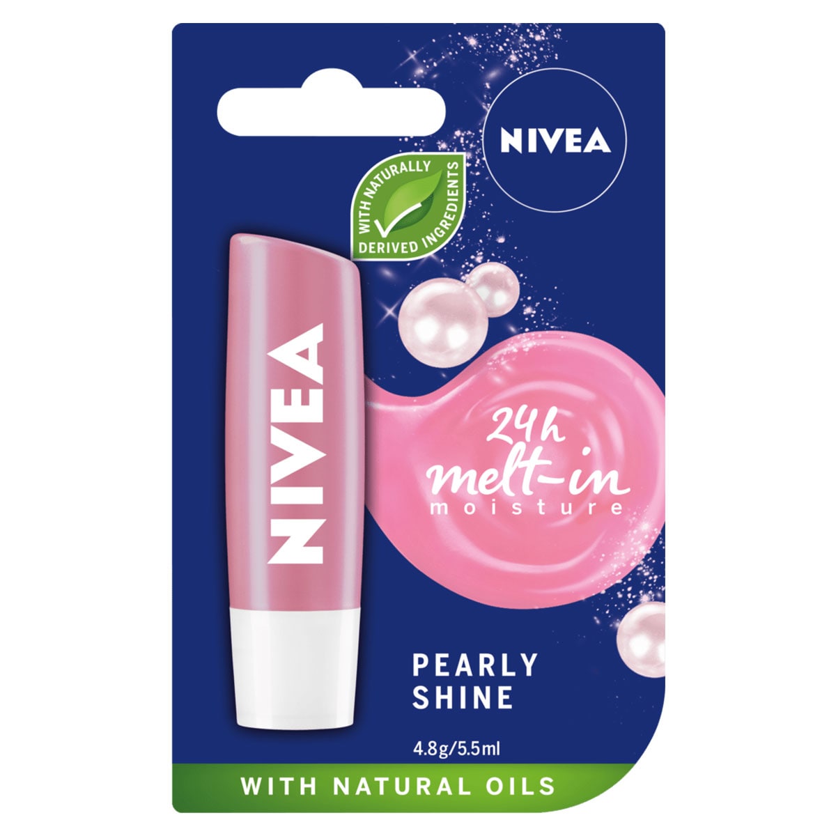 Nivea Pearly Shine Caring Lip Balm 4.8g