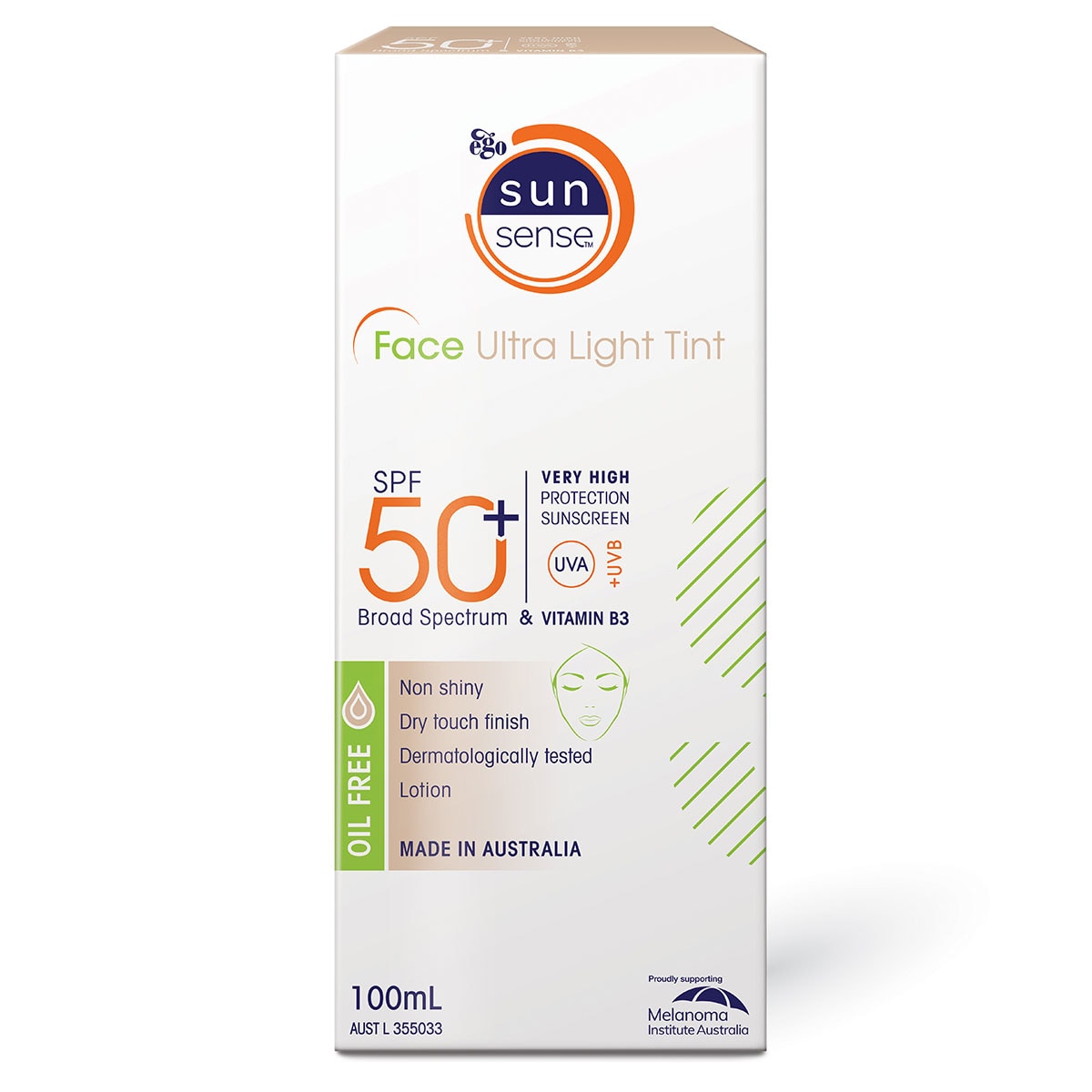 Ego SunSense Face Ultra Light Tint SPF50+ 100ml
