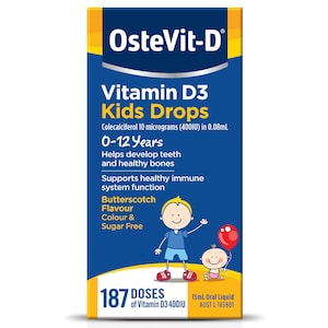 OsteVit-D Vitamin D3 Kids Drops 0-12 Years 15ml (187 Doses)