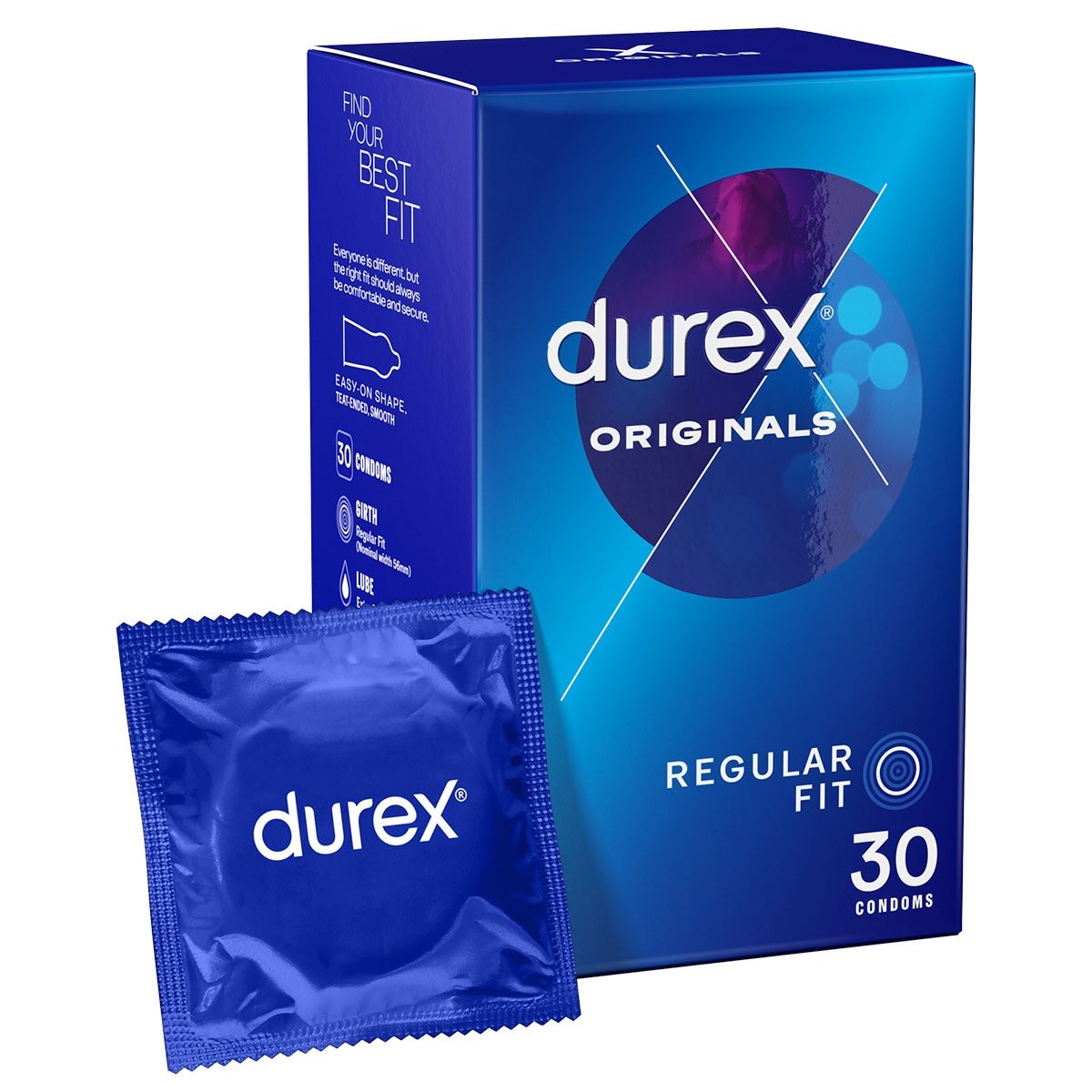 Durex Originals Regular Fit Condoms 30 Pack Value Pack