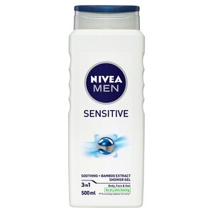 Nivea Men Sensitive 3-in-1 Shower Gel & Body Wash 500ml