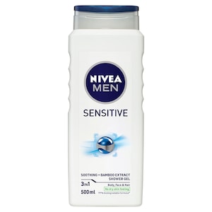 Nivea for Men Sensitive 3-in-1 Shower Gel & Body Wash 500ml