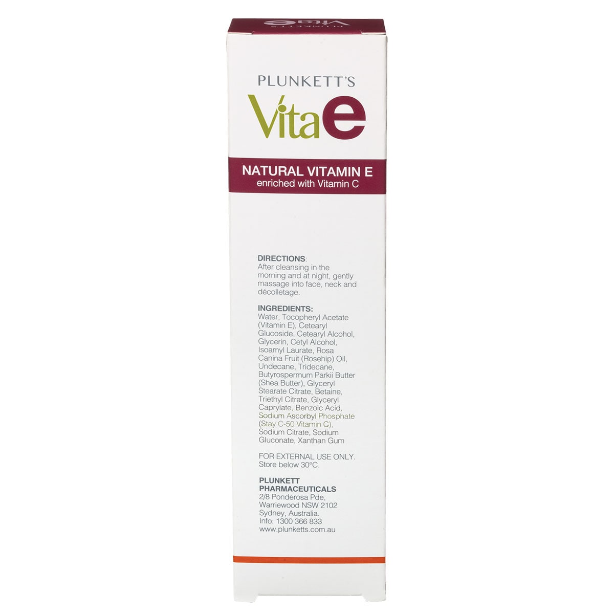 Plunketts VitaE Natural Vitamin E Brightening Facial Lotion 50ml