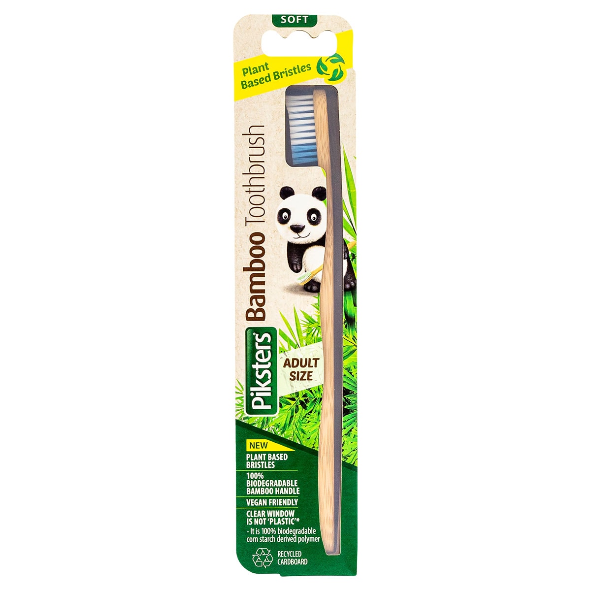 Piksters Bamboo Toothbrush Soft (Colour selected at random)