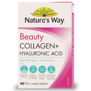 Natures Way Beauty Collagen + Hyaluronic Acid 60 Tablets
