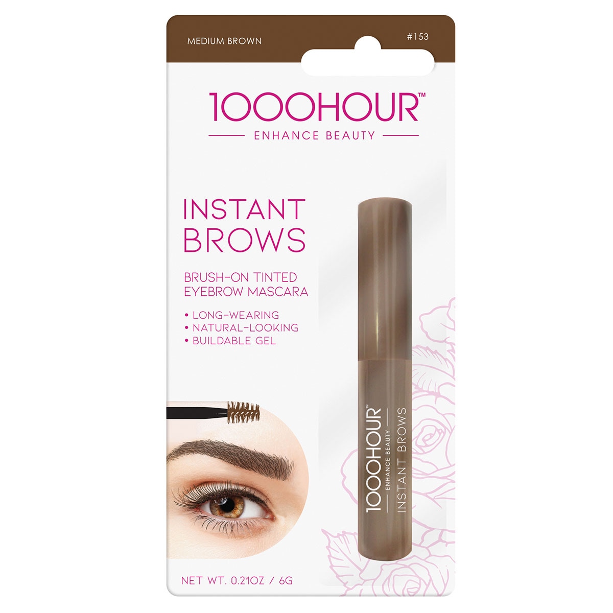 1000 Hour Instant Brows Mascara Medium Brown