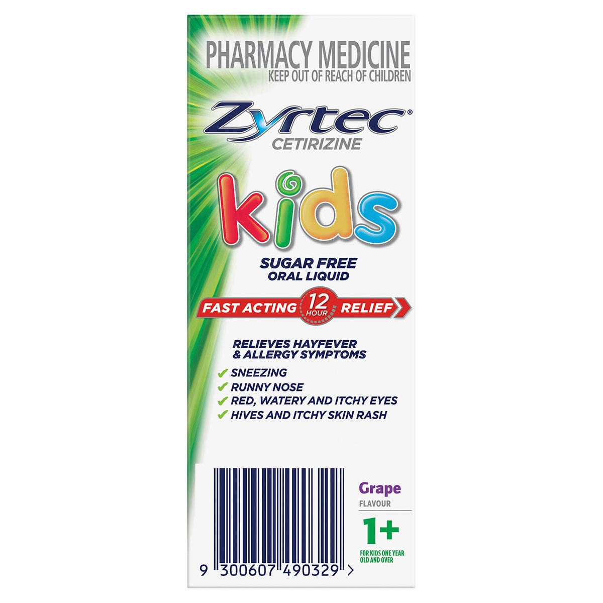 Zyrtec Kids Fast Acting Allergy & Hayfever Relief Grape Flavour Oral Liquid 120ml