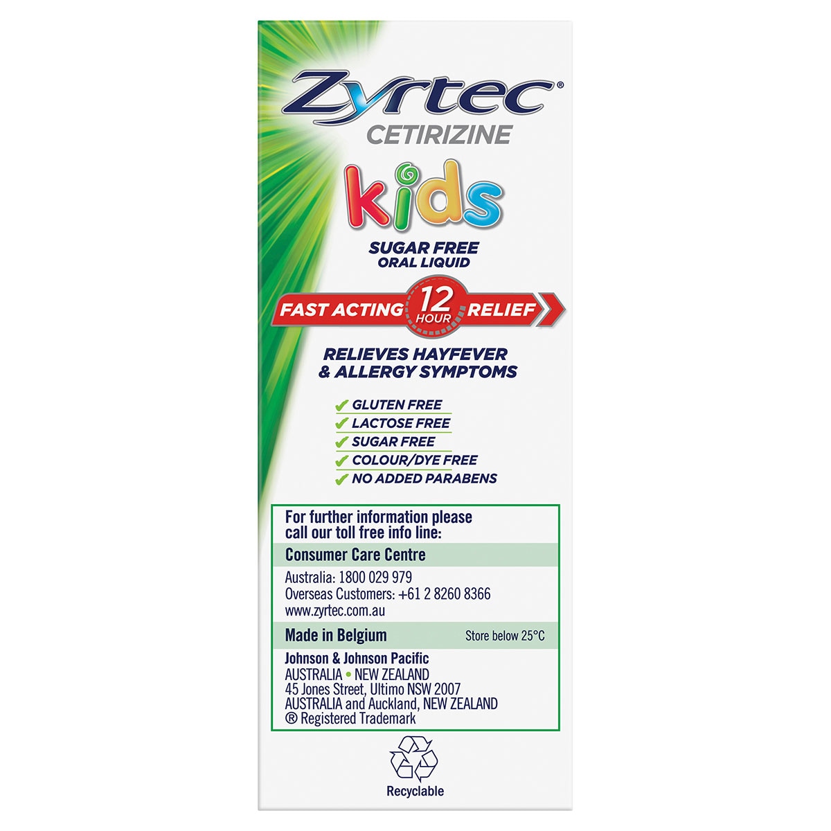 Zyrtec Kids Fast Acting Allergy & Hayfever Relief Grape Flavour Oral Liquid 120ml