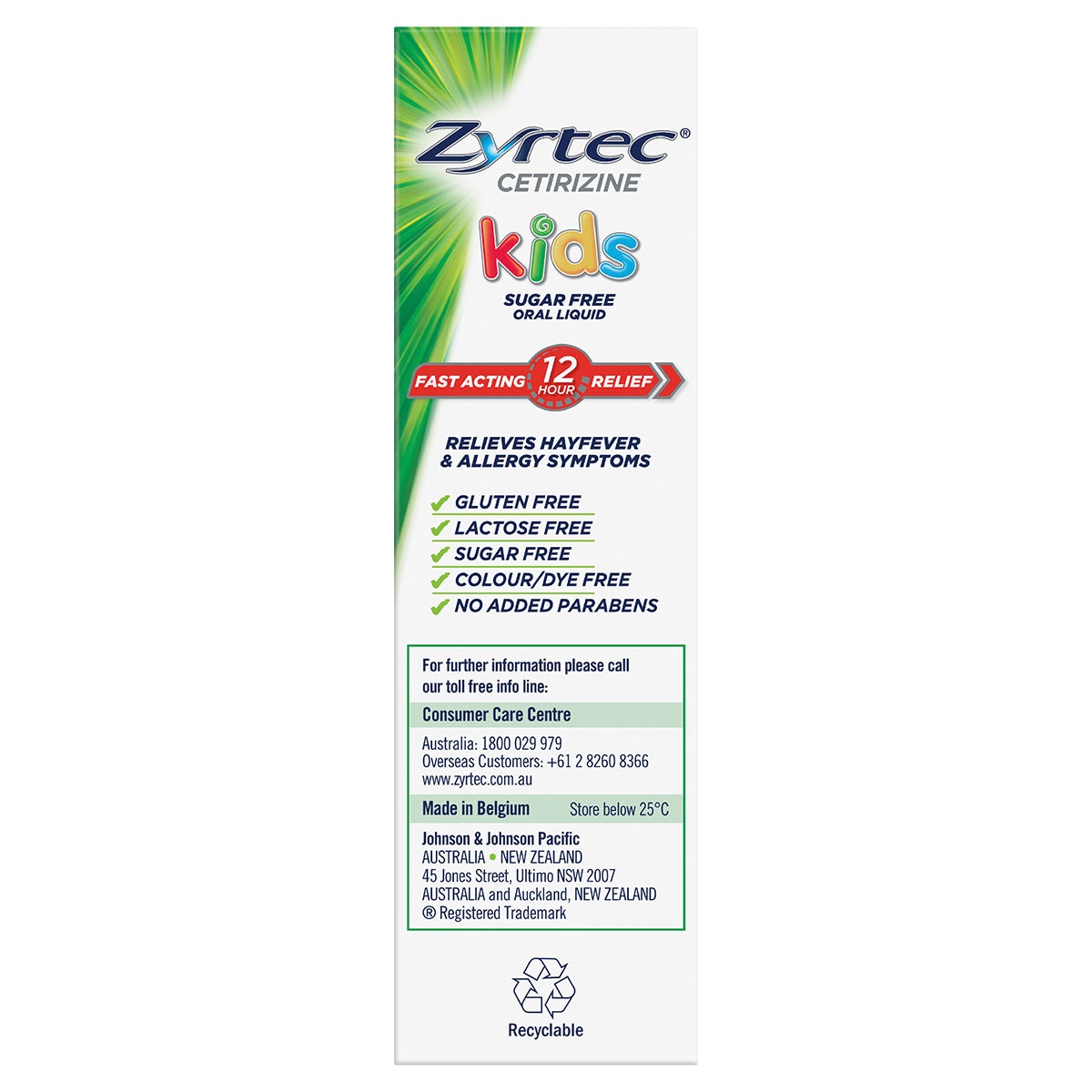 Zyrtec Kids Fast Acting Allergy & Hayfever Relief Grape Flavour Oral Liquid 60ml