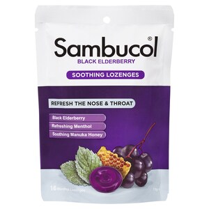 Sambucol Soothing Relief Nose & Throat Lozenges 16 Pack