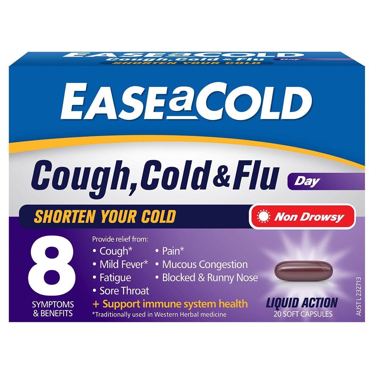 Easeacold Cough Cold & Flu Day 20S