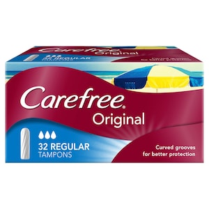 Carefree Original Regular Tampons 32 Pack