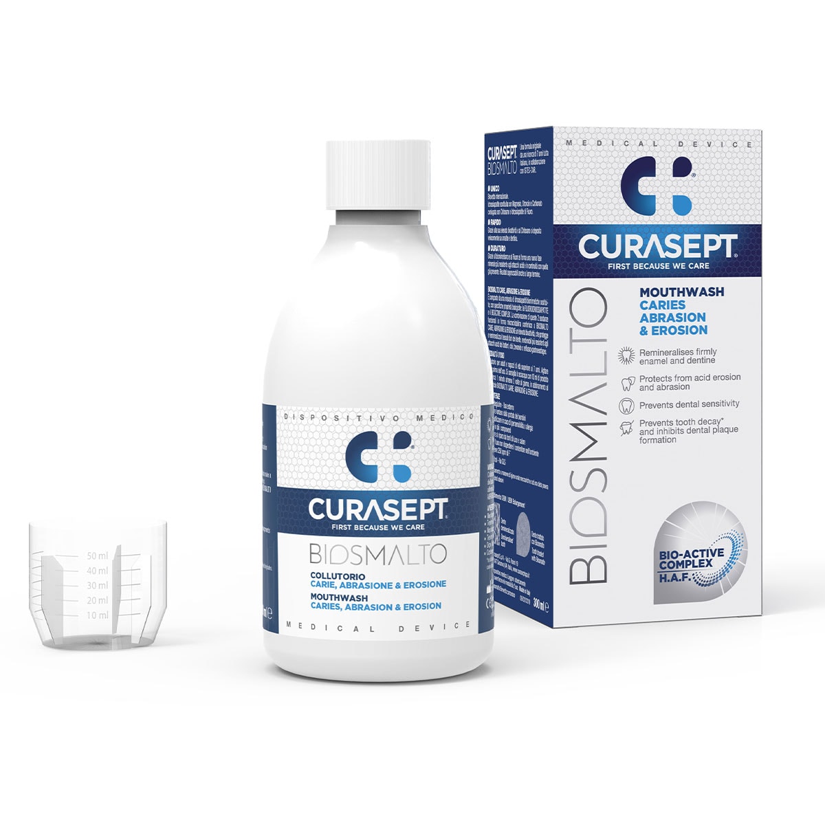 Curasept Biosmalto Mouthwash Caries Abrasion Erosion 300ml