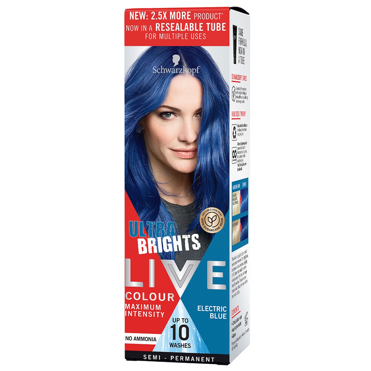 Schwarzkopf Live Hair Colour Ultra Brights Electric Blue 75ml