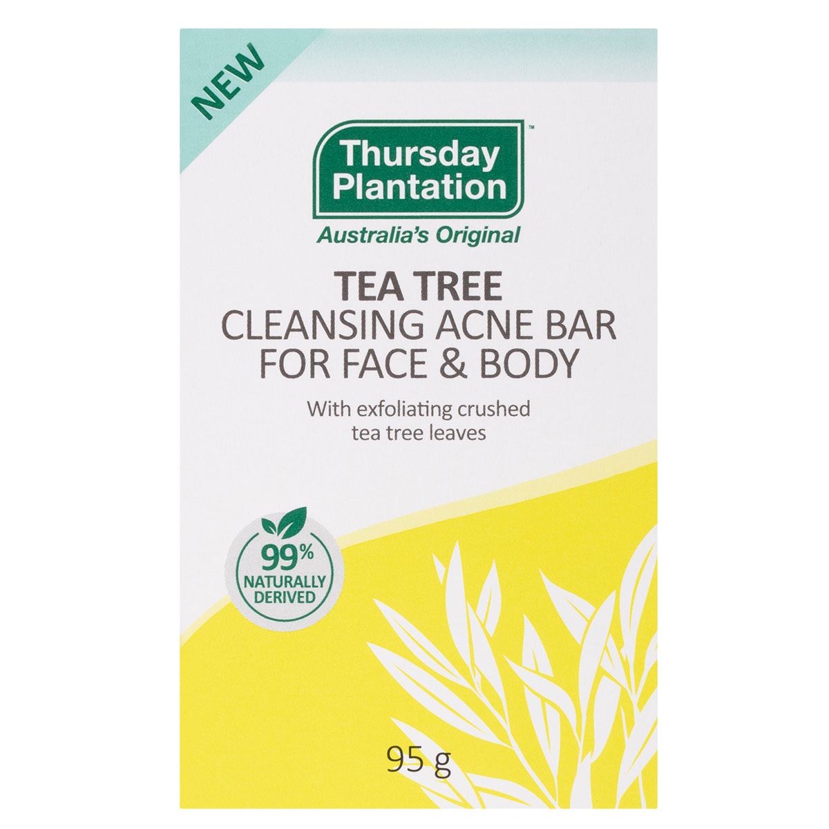 Thursday Plantation Tea Tree Cleansing Acne Bar for Face & Body 1 Pack