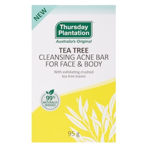 Thursday Plantation Tea Tree Cleansing Acne Bar for Face & Body 1 Pack