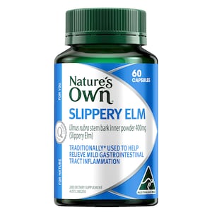 Natures Own Slippery Elm 400mg 60 Capsules
