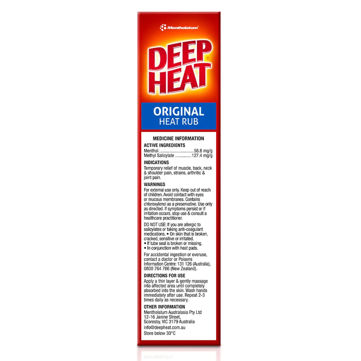 Deep Heat Original Heat Rub Pain Relief 50g