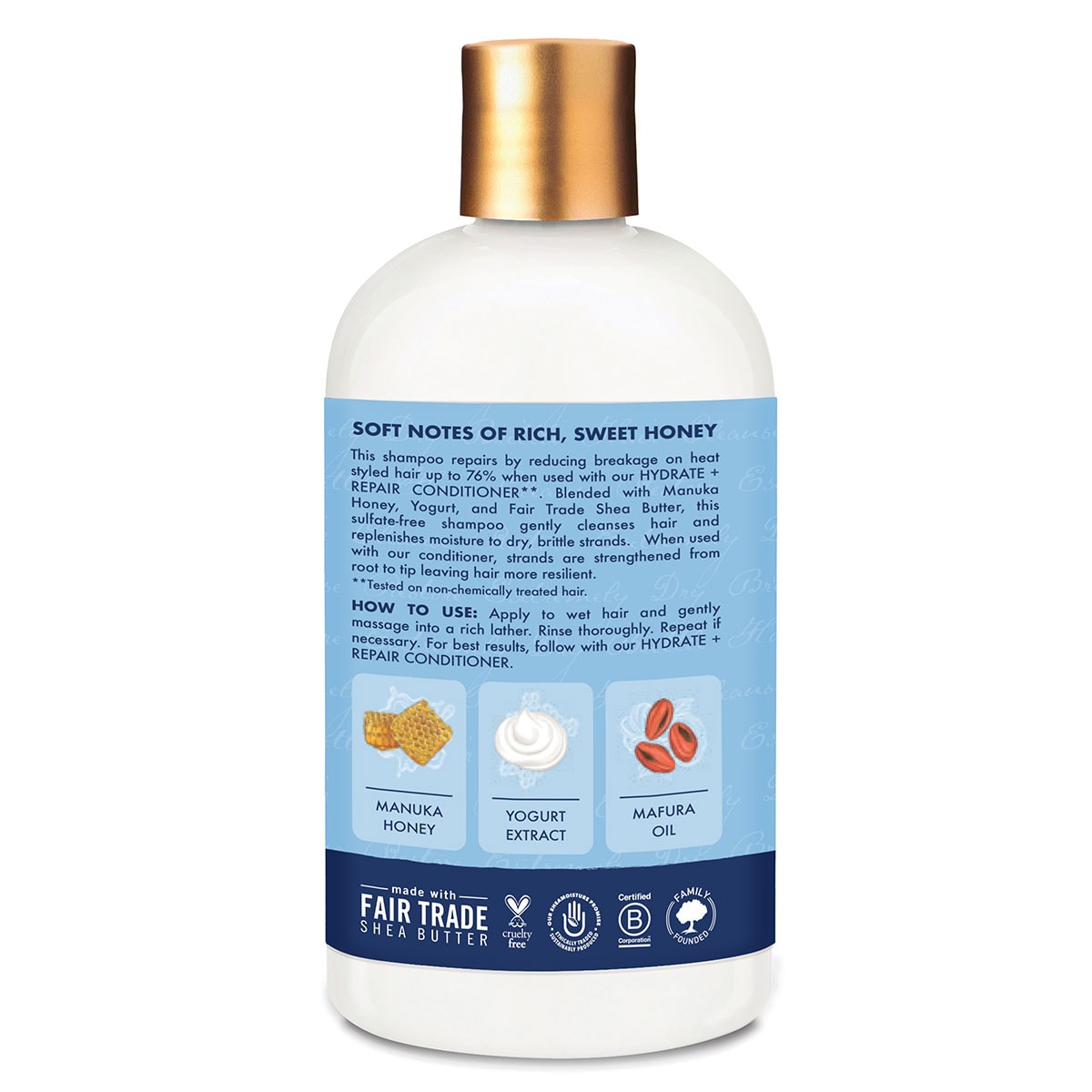 SHEA MOISTURE manuka honey & yogurt hydrate + repair shampoo 384ml
