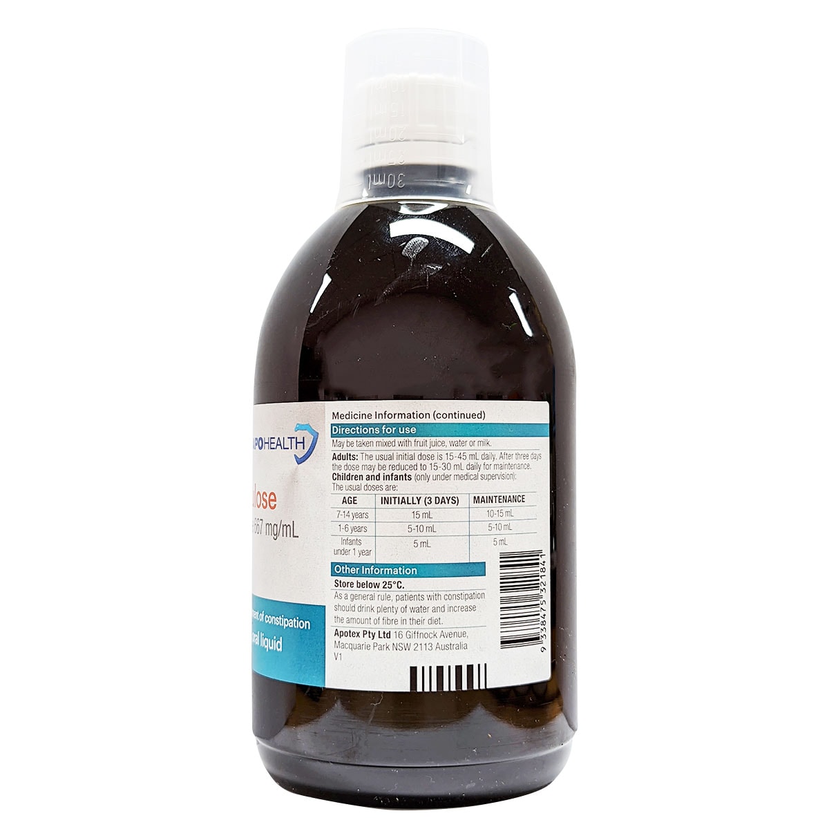 APOHEALTH Lactulose Oral Liquid 500ml