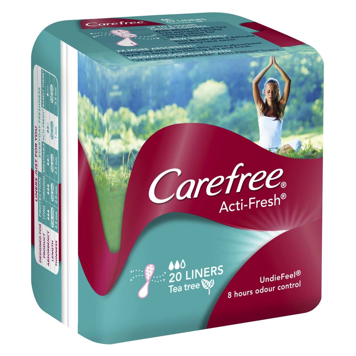 Tree Liners Carefree Acti-Fresh Tea Tree Liners 20 Pack
