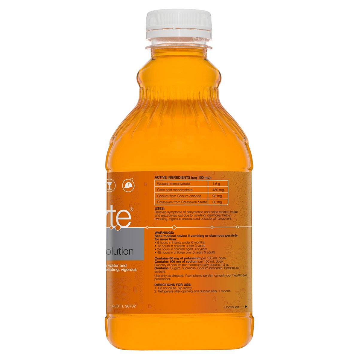 Hydralyte Ready to Use Electrolyte Solution Orange 1 Litre