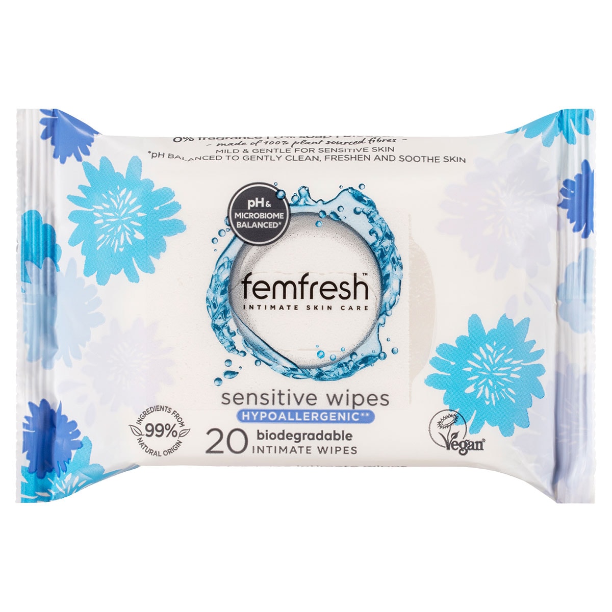 Femfresh Sensitive Intimate Wipes 20 Pack